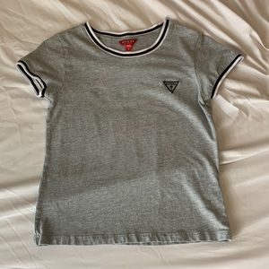 gray guess shirt